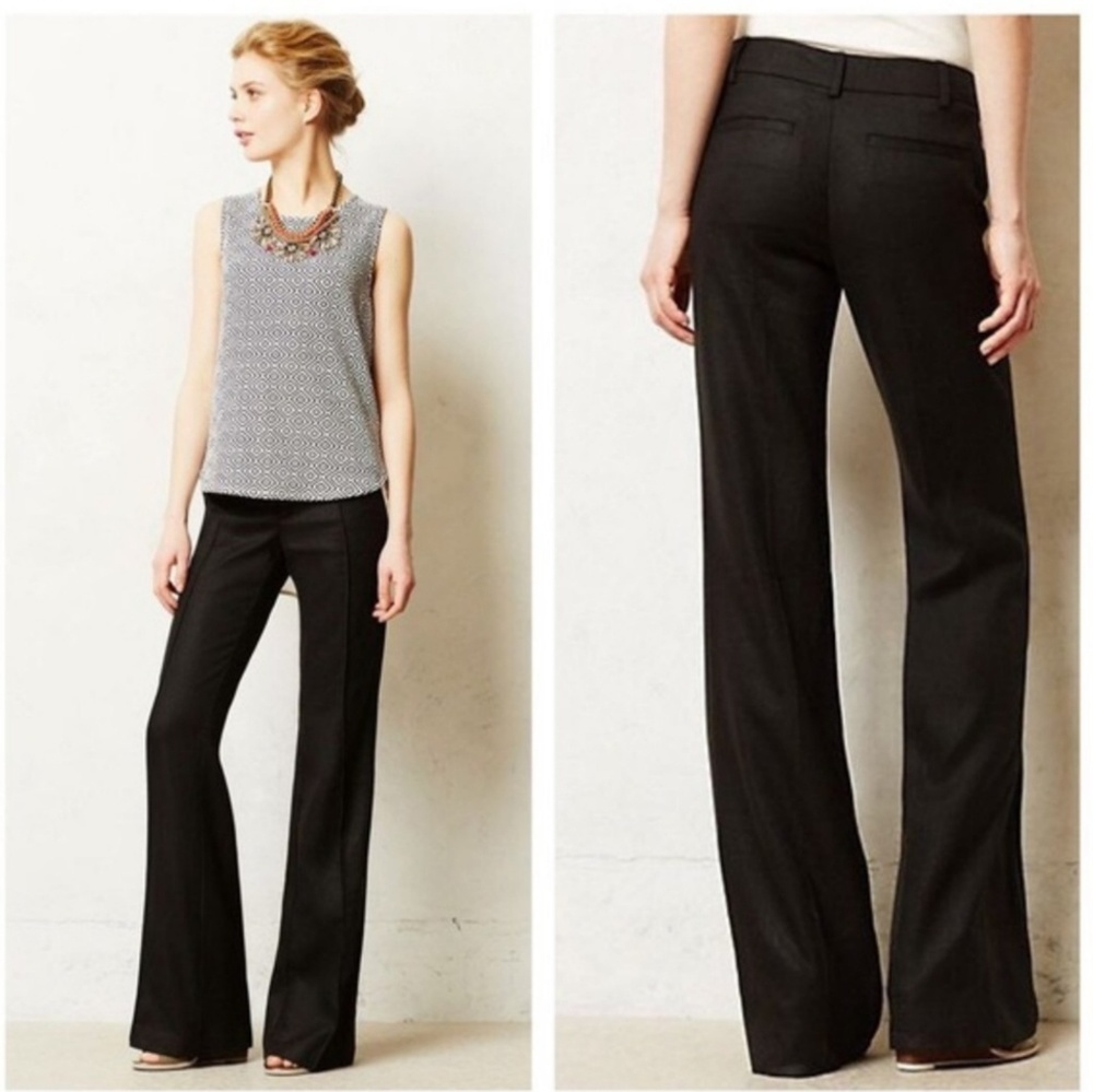 Anthropologie elevenses Brighton Flare Dress Pants